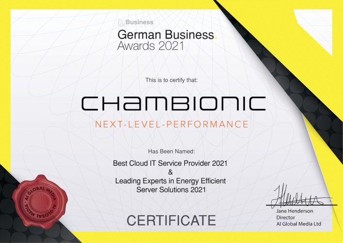 German Business Awards Zertifikat
